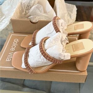 Dolce Vita Nola Heels Tan Beaded